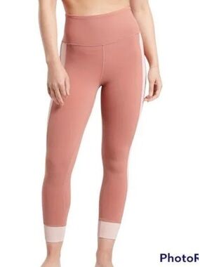 Athleta ' Dusty Rose Leggings with Light Pink Cuffs